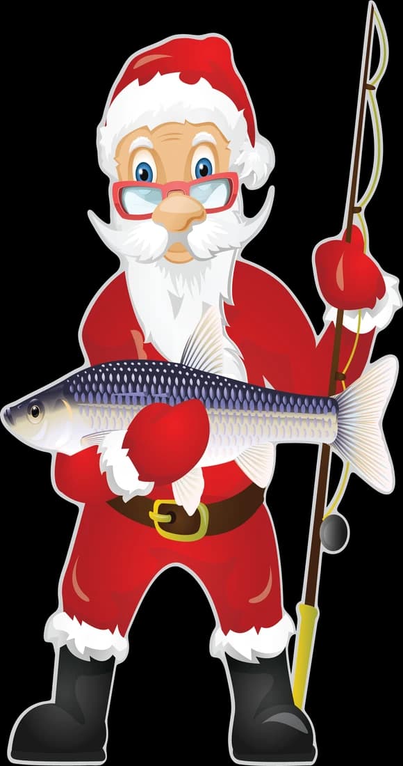 Fishing Santa
