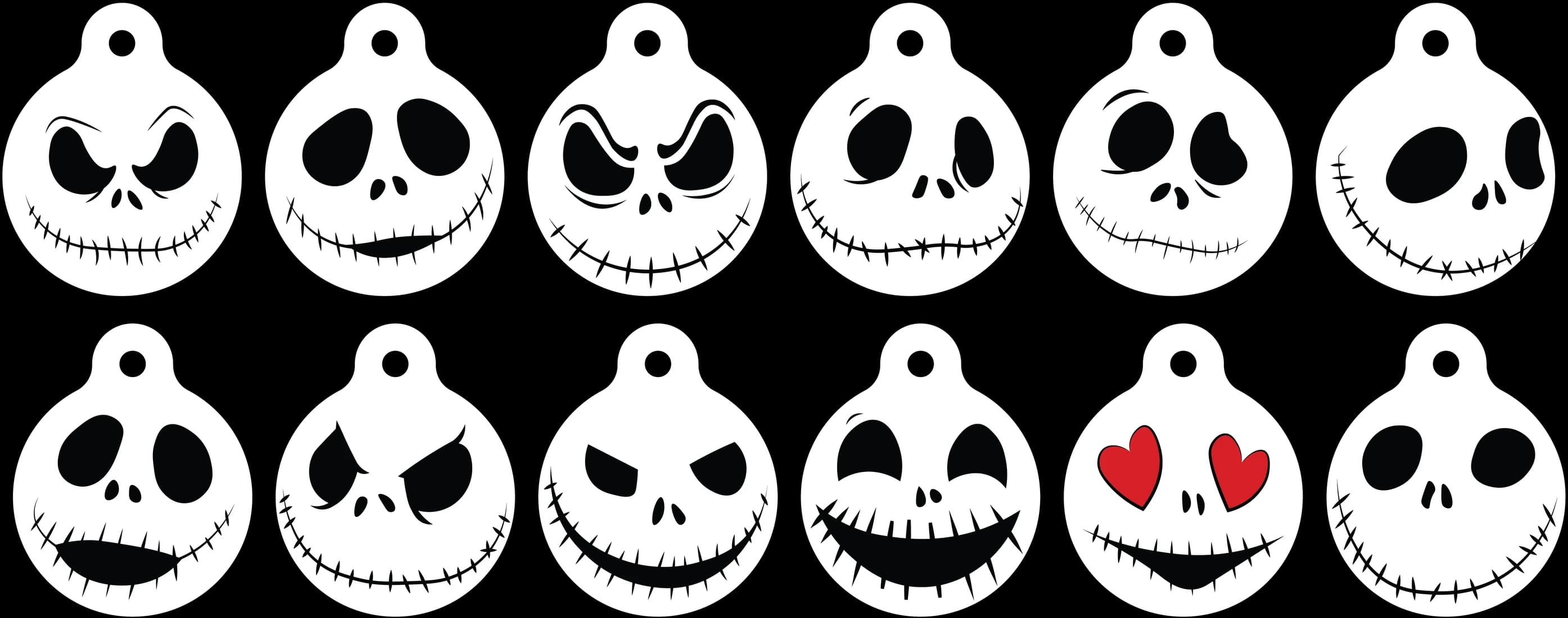 Jack Faces — Set of 12
