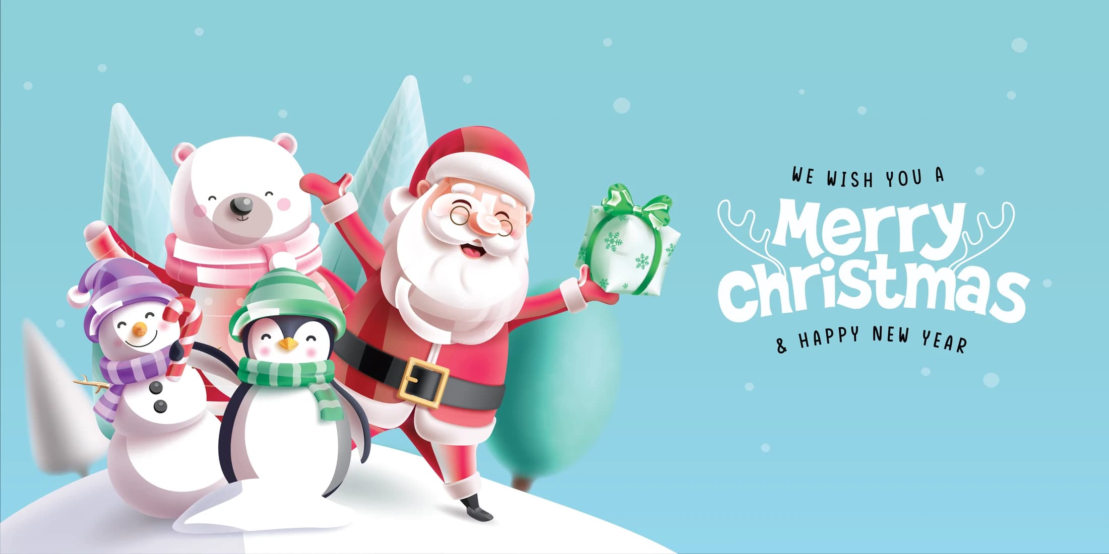 Merry Christmas Sign — Blue