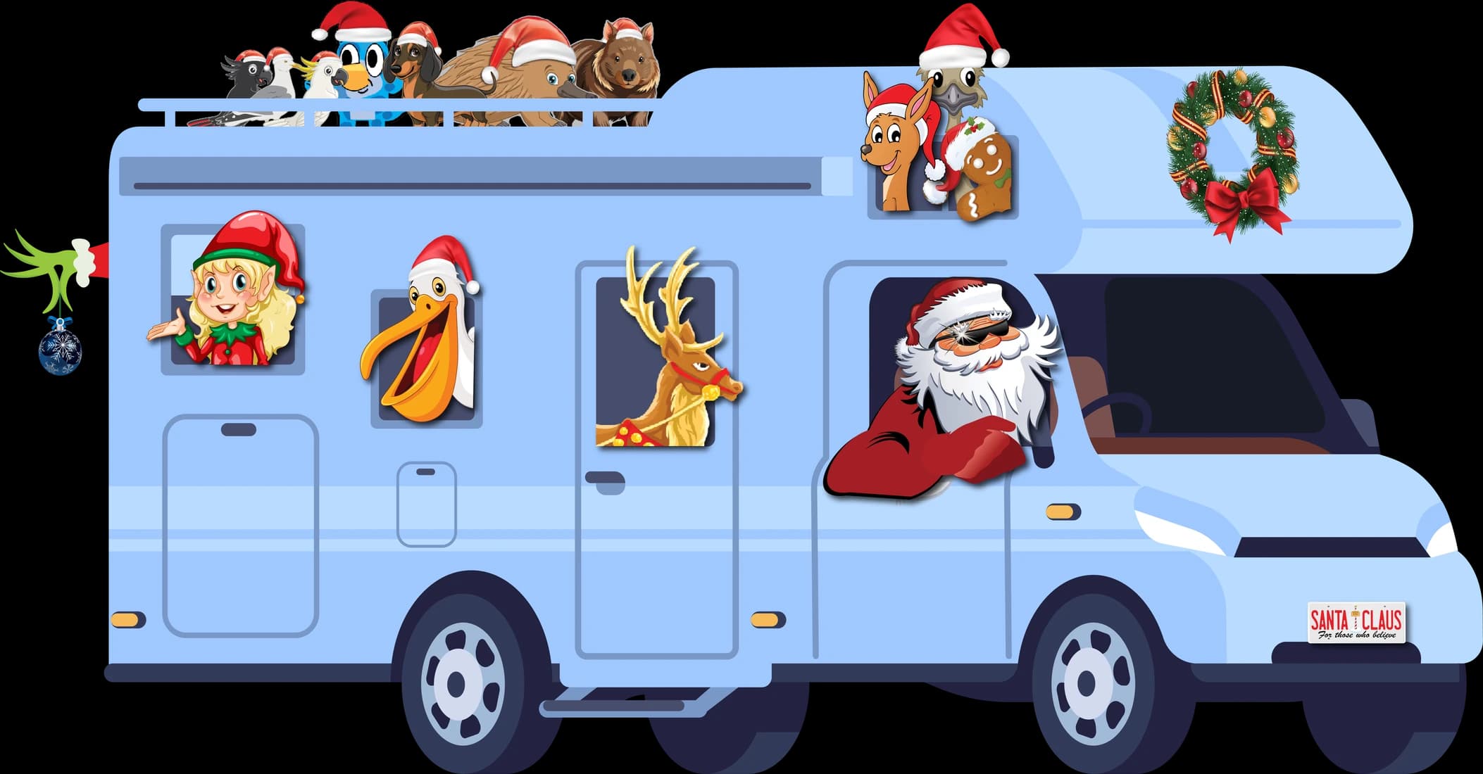 Santa Driving the RV