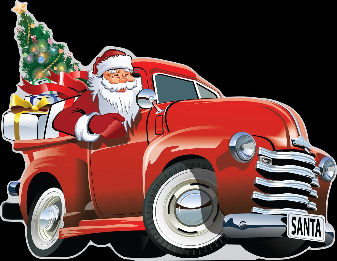 Santa in the Old School Ute