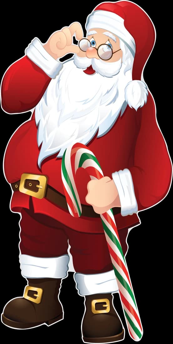 Santa with a Cane